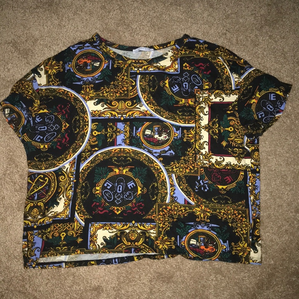 Zara Mosaic Artsy Top